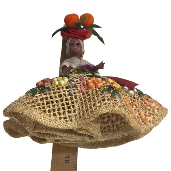 Vintage Caribbean Chiquita Dark Skin Blinky Doll 1950's Sherri Rag Doll 9.5 " - Picture 4 of 7